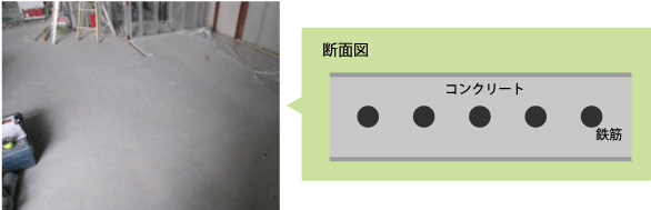 測定ポイント1　一般的なコンクリート床面の計測