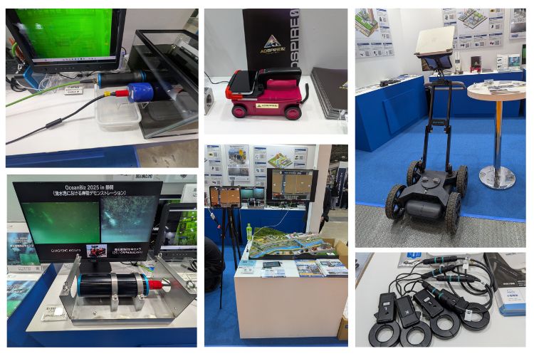 展示会ブース、機器の写真