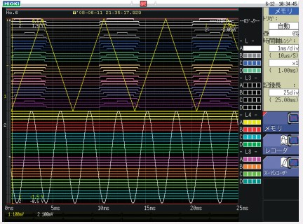 多数あるリレーの数全てのタイミングを測定したい