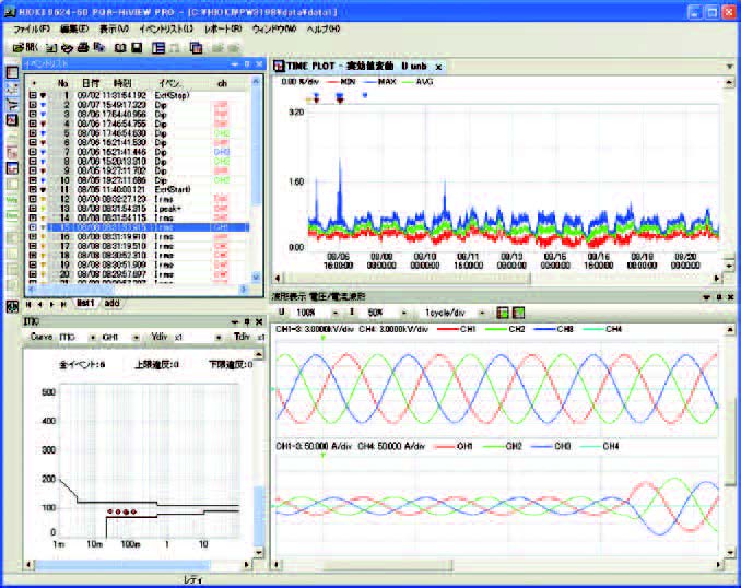 記録データはPC で解析　専用アプリPQA ハイビュープロ 9624-50 (標準構成品)