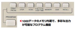 プログラム機能で作業効率を大幅改善