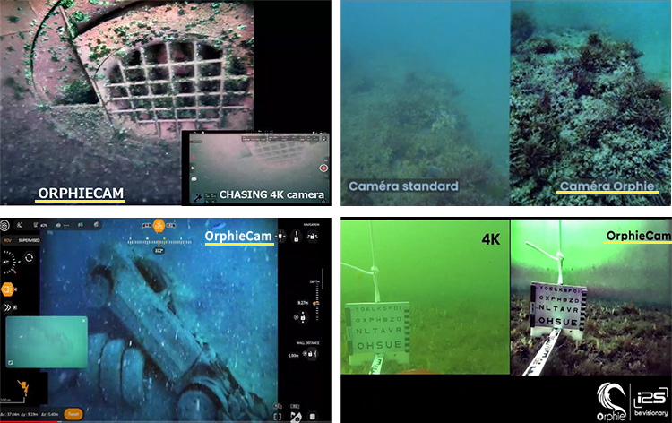 標準的カメラとORPHIECAMの映像比較例